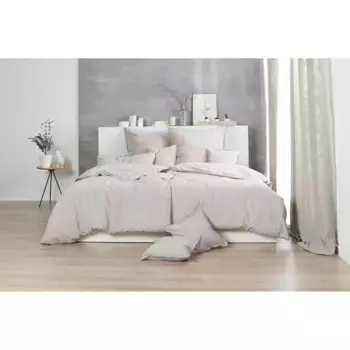 Постельное белье Primera «Stone-Washed», с мелкой складкой, качество Renforce, из 100% хлопка, с застежкой-молнией, легкое в уходе, сертифицировано STANDARD 100 от OEKO-TEX, цвет leinen