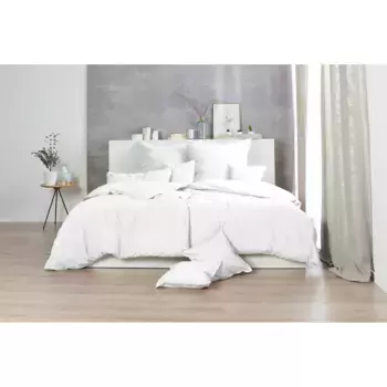 Постельное белье Primera «Stone-Washed», с мелкой складкой, качество Renforce, из 100% хлопка, с застежкой-молнией, легкое в уходе, сертифицировано STANDARD 100 от OEKO-TEX, белый