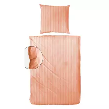 Постельное белье Primera «Stone-Washed Style», постельное белье в полоску из 100% хлопка, цвет papaya