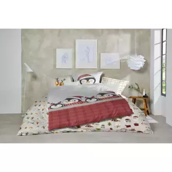 Постельное белье Primera «тонкое фланелевое постельное белье», бархатисто-мягкое и, конечно же, изготовленное из чистого хлопка, цвет Rot-Grau