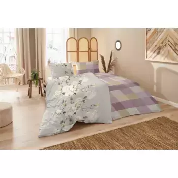 Постельное белье Primera «тонкое фланелевое постельное белье», бархатисто-мягкое и, конечно же, изготовленное из чистого хлопка, цвет Grau-Gelb