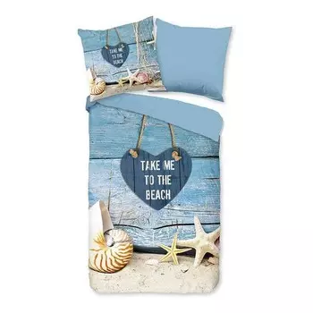 Постельное белье Pure Beach, 135x2x200 см, светло-голубой