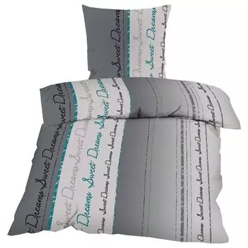 Постельное белье Renforce 135 х 200 см 2 шт. из 100% хлопка RV Sweet Dreams Антрацит Серый Casa Colori