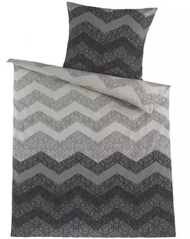 Постельное белье Renforce oversize 155х220+80х80см, 100% хлопок, цвет серый кремовый KH-Haushaltshandel