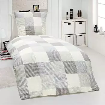 Постельное белье Renforce Quadro Design 135x200 80x80 см Mskaan