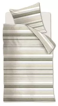 Постельное белье Rivira Maison Sturdy Stripe_Grey Green_DE_UV_135x200 135 x 200 см + 1x 80 x 80 см 1 пододеяльник, 1 наволочка Rivira Maison