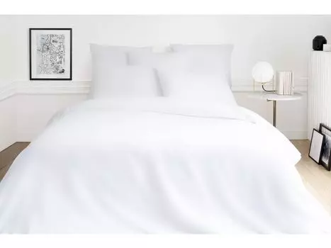Постельное белье - сатин 108 нитей/см - пододеяльник 240 х 260 см + 2 наволочки 63 х 63 см - белый - TALORA by PALACIO