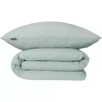 Постельное белье Schiesser «Laura из хлопковой ткани в нежных тонах», MADE IN GREEN от OEKO-TEX, цвет Hellpetrol