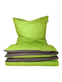 Постельное белье Schiesser set Doubleface Renforc 2 tlg, цвет grn-dunkelgrau