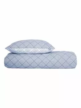 Постельное белье Schiesser set Mabel Feinbiber 2 tlg, голубой