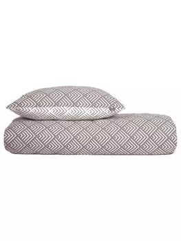 Постельное белье Schiesser set Mabel Feinbiber 2 tlg, серый