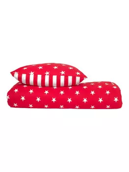 Постельное белье Schiesser set Sterne Renforc 2 tlg, красный