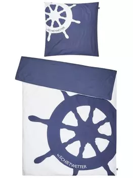 Постельное белье SCHIETWETTER Steuerrad 135x200 2teilig, темно-синий