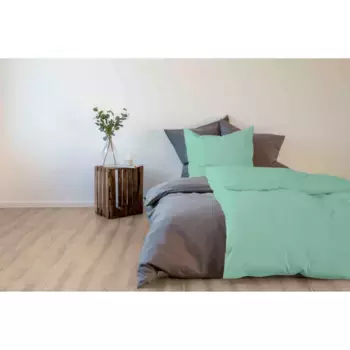 Постельное белье SETEX "Сетекс полулён", качество полулён (55% лен, 45% хлопок), на молнии, цвет jadegrn