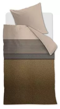 Постельное белье Shitake_Brown_DE_UV_155x220 155 x 220 см + 1x 80 x 80 см 1 пододеяльник, 1 наволочка Beddinghouse