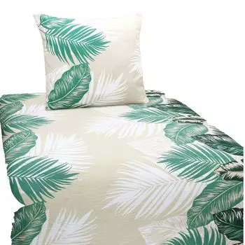 Постельное белье сирсакер микрофибра пальмы 2 шт. 4 шт. 135х200 80х80 бежевый: 2 шт aboutyourhome-shop