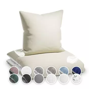 Постельное белье Sleepwise 135 x 200 см, постельное белье из микрофибры, протестировано OEKO-TEX, мягкое зимнее и летнее пододеяльник, антистатическое и дышащее, негладкое пододеяльник для аллергиков, 1 покрывало и 1 наволочка, бежевый