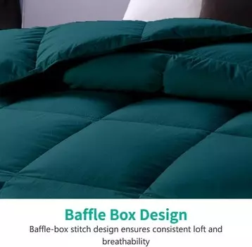 Постельное белье Стеганое одеяло Цельное пуховое альтернативное покрывало Пододеяльник с угловыми язычками Всесезонный Дышащий Ультрамягкий Легкий Queen Полный размер XL 88x92 Бирюзовый Saferay Green, Teal