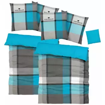 Постельное белье TOM TAILOR HOME» Ленни в размере. 135x200 или 155x220 см", с БЕСПЛАТНЫМ дополнением: чехол на подушку, цвет trkis