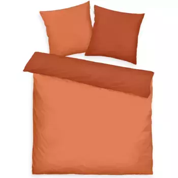 Постельное белье TOM TAILOR HOME «TWO-TONE SOLID COLORS в размере. 135х200см, 155х220см или 200х220см", новая спальня, двойной шов на подушке, цвет Warm Coral