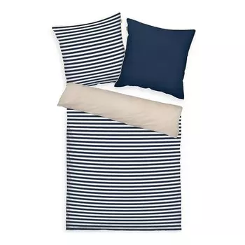 Постельное белье Tom Tailor Tom Tailor, 155x0,5x220 см цвет dark navy & sunny sand