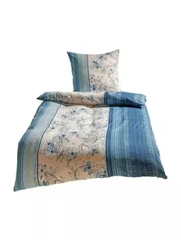 Постельное белье Traumschlaf Fiori blau, синий