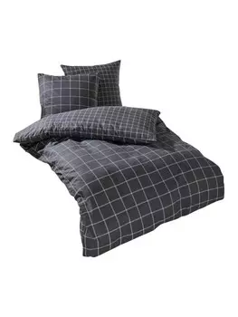 Постельное белье Traumschlaf Karo anthrazit, антрацит
