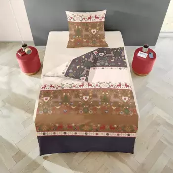 Постельное белье Traumschlaf, коричневый