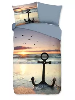 Постельное белье Traumschloss Renforc Mar Anker Meer blau, синий