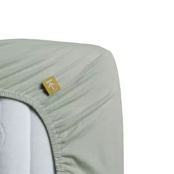 Постельное белье трикотажное, на подкладке, высота матраса до 26см, цвет серо-зеленый, размер 90х200/220 Beddinghouse