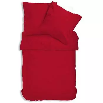 Постельное белье Uni Renforce 135х200 см или 155х220 см хлопок на молнии, цвет: красный, размер: 4 шт. 135х200 см One-Home