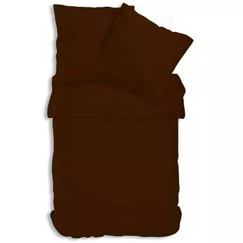 Постельное белье Uni Renforce 135х200 см или 155х220 см хлопок на молнии, цвет: коричневый, размер: 2 шт. 135х200 см One-Home