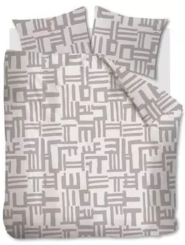 Постельное белье vtwonen Mixed Stripes_Natural_DE_UV_200x200 200 x 200 см + 2x 80 x 80 см 1 пододеяльник, 2 наволочки