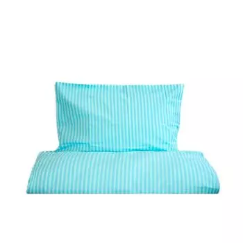 Постельное белье в полоску на молнии 155х220 см, наволочка 80х80 см бирюзовый leonado vicenti