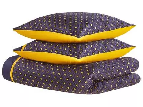 Постельное белье wallingford 3 шт. Beliani, синий