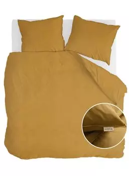 Постельное белье Walra винтажный хлопок медово-горчичный - 200x220 см