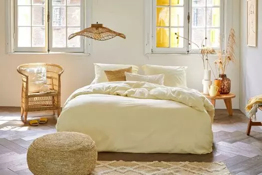 Постельное белье Walra винтажный хлопок желтый - 200x220 см