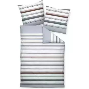 Постельное белье «Жанин» J. D.87094 08 240x220+2x80x80", на молнии Janine, цвет platin naturell