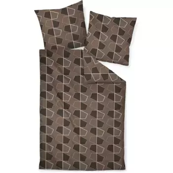 Постельное белье «Жанин» J. D.87098 07", на молнии Janine, цвет schokoladenbraun