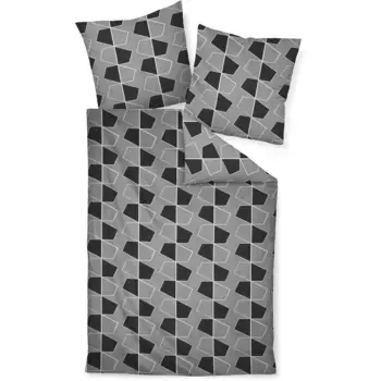 Постельное белье «Жанин» J. D.87098 07", на молнии Janine, цвет platin-anthrazit