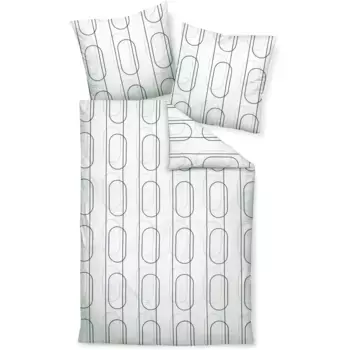 Постельное белье «Жанин» J. D.87092 07 135X200,80x80", на молнии Janine, цвет nebelgrn rauchperle