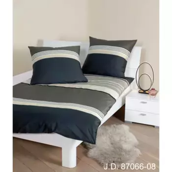 Постельное белье «Жанин» J. Д. 87066", на молнии Janine, цвет weidenktzchen/grau/schwarz