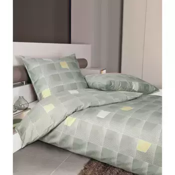 Постельное белье «Жанин» J. Д. 87076", на молнии Janine, цвет salbeigrn/limone