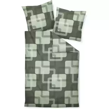 Постельное белье «Жанин» J. D.87096 02", на молнии Janine, цвет oliv salbeigrn