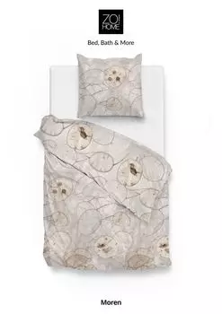 Постельное белье Zo!Home Moren 155 Taupe Nature Taupe 1 пододеяльник 155х220см + 1 наволочка 80х80см