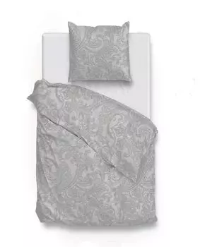 Постельное белье Zo!Home Paisley di Lino 135 Dove Grey Abstract Dove-Grey 1 пододеяльник 135х200см + 1 наволочка 80х80см