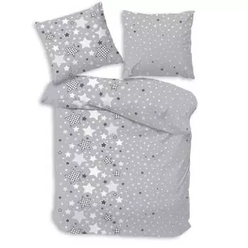 Постельное белье звездочки звездочки в бобровом цвете Mtonlinehandel, серый