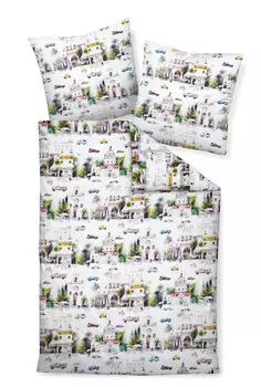 Постельные принадлежности Janine, 135x200 см, натуральный/зеленый