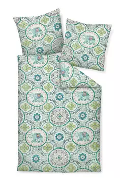 Постельные принадлежности Janine, 135x200 см, синий/зеленый