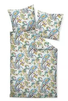 Постельные принадлежности Janine, 135x200 см, синий/оранжевый/бирюзовый